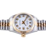 Rolex Lady-Datejust 69173 (1990) - White dial 26 mm Gold/Steel case (6/8)
