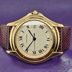 Cartier Cougar 887920 (1990) - White dial 33 mm Yellow Gold case (3/5)