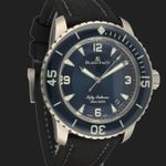 Blancpain Fifty Fathoms 5015-12B40-O52A (2018) - Blue dial 46 mm Titanium case (4/8)