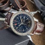 Breitling Navitimer World A2432212/B726 (Onbekend (willekeurig serienummer)) - Zwart wijzerplaat 46mm Staal (2/8)