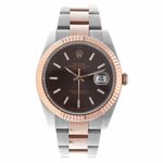 Rolex Datejust 41 126331 (2016) - Brown dial 41 mm Gold/Steel case (1/6)