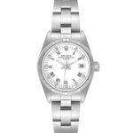 Rolex Oyster Perpetual Lady Date 69190 (Unknown (random serial)) - White dial 26 mm Steel case (1/5)