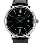 IWC Portofino Automatic IW356502 (2017) - Zwart wijzerplaat 40mm Staal (1/8)