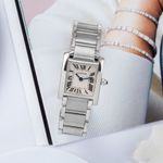 Cartier Tank Française W50012S3 (2005) - Zilver wijzerplaat 20mm Witgoud (1/8)