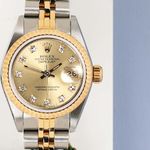 Rolex Lady-Datejust 69173 (1991) - Champagne dial 26 mm Gold/Steel case (5/8)