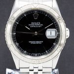 Rolex Datejust Turn-O-Graph 16264 (1991) - Zwart wijzerplaat 36mm Staal (1/8)