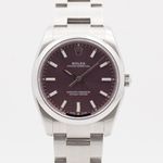 Rolex Oyster Perpetual 34 114200 (2009) - Purple dial 34 mm Steel case (1/8)