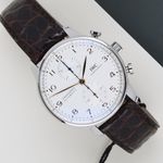 IWC Portuguese Chronograph IW371604 (2020) - Zilver wijzerplaat 41mm Staal (1/8)