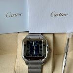 Cartier Santos WSSA0063 (2023) - Blue dial 35 mm Steel case (7/7)