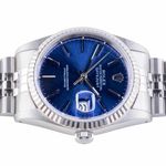 Rolex Datejust 36 16234 (1990) - Blue dial 36 mm Steel case (6/8)