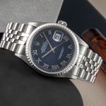 Rolex Datejust 36 16220 (Onbekend (willekeurig serienummer)) - Blauw wijzerplaat 36mm Staal (2/8)