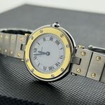 Cartier Santos 8191 (Onbekend (willekeurig serienummer)) - Wit wijzerplaat 27mm Goud/Staal (8/8)