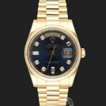 Rolex Day-Date 36 118238 (2008) - Blue dial 36 mm Yellow Gold case (3/8)