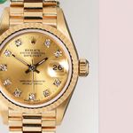 Rolex Lady-Datejust 69178 (1990) - Champagne dial 26 mm Yellow Gold case (5/8)