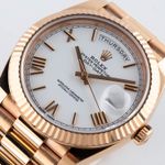 Rolex Day-Date 40 228235 (2019) - White dial 40 mm Rose Gold case (3/7)