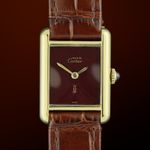 Cartier Tank Vermeil 2415 (1980) - Rood wijzerplaat 20mm Zilver (1/8)