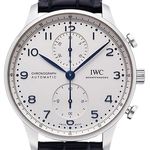 IWC Portuguese Chronograph IW371605 (2024) - Zilver wijzerplaat 41mm Staal (1/1)