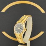 Rolex Lady-Datejust 69178 (1995) - Zwart wijzerplaat 26mm Geelgoud (2/7)