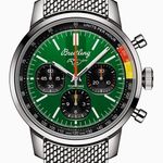 Breitling Top Time AB01762A1L1A1 (2025) - Groen wijzerplaat 41mm Staal (1/1)