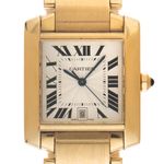 Cartier Tank Française 2302 (2009) - Silver dial 28 mm Steel case (1/8)