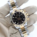Rolex Daytona 116523 (Unknown (random serial)) - Black dial 40 mm Gold/Steel case (4/8)