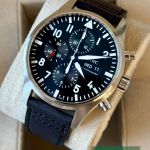 IWC Pilot Chronograph IW377709 (2017) - Zwart wijzerplaat 43mm Staal (3/7)