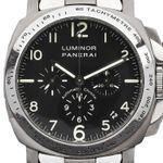Panerai Luminor Chrono PAM00074 (Onbekend (willekeurig serienummer)) - Zwart wijzerplaat 40mm Titanium (2/4)