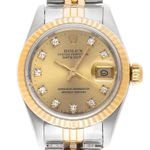 Rolex Lady-Datejust 69173 (1986) - Champagne dial 26 mm Gold/Steel case (1/8)