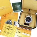Breitling Montbrillant A48330 (2007) - Zwart wijzerplaat 43mm Staal (2/8)