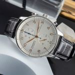 IWC Portuguese Chronograph IW371445 (Onbekend (willekeurig serienummer)) - Zilver wijzerplaat 41mm Staal (2/8)