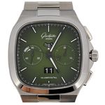 Glashütte Original Seventies Chronograph Panorama Date 1-37-02-09-02-70 (2024) - Green dial 40 mm Steel case (1/8)