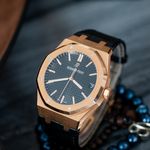 Audemars Piguet Royal Oak Selfwinding 15500OR.OO.D002CR.01 (2021) - Zwart wijzerplaat 41mm Roségoud (8/8)