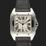 Cartier Santos 100 W20073X8 (2017) - Zilver wijzerplaat 41mm Staal (3/8)