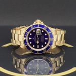 Rolex Submariner Date 16618 (2001) - Purple dial 40 mm Yellow Gold case (4/6)