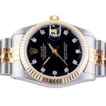Rolex Datejust 31 68273 (1988) - Black dial 31 mm Gold/Steel case (6/8)