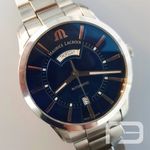 Maurice Lacroix Pontos Day Date PT6358-SS002-430-1 (Onbekend (willekeurig serienummer)) - Blauw wijzerplaat 41mm Staal (1/8)