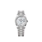 Rolex Day-Date 36 128349RBR (2025) - White dial 36 mm White Gold case (1/1)