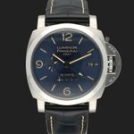 Panerai Luminor 1950 10 Days GMT PAM00986 (2020) - Blue dial 44 mm Steel case (3/8)