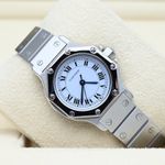 Cartier Santos 0906 (Unknown (random serial)) - White dial 25 mm Steel case (1/8)