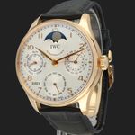 IWC Portuguese Perpetual Calendar IW502213 (2007) - Zilver wijzerplaat 42mm Roségoud (1/7)