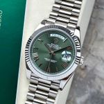 Rolex Day-Date 40 228239 (2021) - Groen wijzerplaat 40mm Witgoud (1/8)