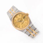 Rolex Datejust Oysterquartz 17013 (1998) - Champagne dial 36 mm Gold/Steel case (2/8)