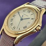 Cartier Cougar 887920 (1990) - White dial 33 mm Yellow Gold case (1/5)