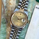 Rolex Datejust 16233 (1991) - Gold dial 36 mm Gold/Steel case (1/10)