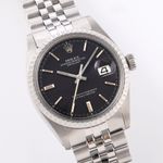 Rolex Datejust 1603 (1975) - Zwart wijzerplaat 36mm Staal (3/7)