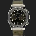 Hublot Classic Fusion Chronograph 541.NX.8970.LR (2024) - Groen wijzerplaat 42mm Titanium (3/7)