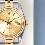 Rolex Datejust 36 16233 (1995) - Champagne wijzerplaat 36mm Goud/Staal (5/8)