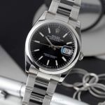 Rolex Datejust 36 126200 (Unknown (random serial)) - Black dial 36 mm Steel case (1/8)