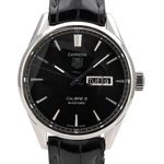 TAG Heuer Carrera Calibre 5 WAR201A.FC6266 (Onbekend (willekeurig serienummer)) - Zwart wijzerplaat 41mm Staal (1/8)