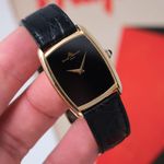 Baume & Mercier Vintage 37061 (1970) - Black dial 28 mm Yellow Gold case (8/8)